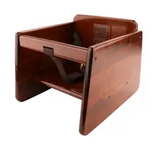 G.E.T - Walnut Wood Booster Seat W/ T-Strap - BS-200-MOD-W2