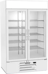 Beverage-Air - 47" MarketMax IQ White Merchandiser Freezer w/ 2 Swing Glass Doors - MMF44HC-1-W-IQ