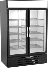 Beverage-Air - 52" MarketMax Black Merchandiser Freezer w/ 2 Swing Glass Doors - MMF49HC-1-B