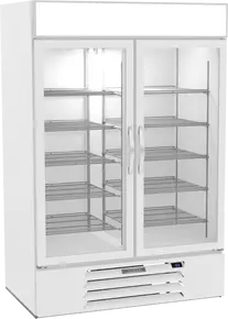 Beverage-Air - 52" MarketMax White Merchandiser Freezer w/ 2 Swing Glass Doors - MMF49HC-1-W