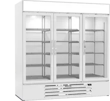Beverage-Air - 75" MarketMax White Merchandiser Freezer w/ 3 Swing Glass Doors - MMF72HC-1-W