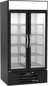 Beverage-Air - 39" MarketMax Black Merchandiser Refrigerator w/ 2 Swing Glass Doors - MMR35HC-1-B