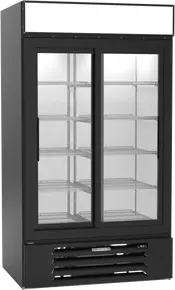 Beverage-Air - 43" MarketMax Black Merchandiser Refrigerator w/ 2 Sliding Glass Doors - MMR38HC-1-B