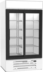 Beverage-Air - 43" MarketMax White Merchandiser Refrigerator w/ 2 Sliding Glass Doors - MMR38HC-1-W