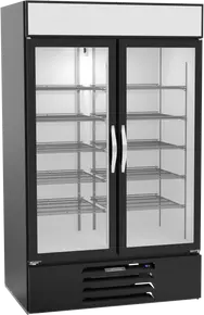 Beverage-Air - 47" MarketMax Black Merchandiser Refrigerator w/ 2 Swing Glass Doors - MMR44HC-1-B