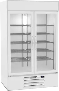 Beverage-Air - 47" MarketMax White Merchandiser Refrigerator w/ 2 Swing Glass Doors - MMR44HC-1-W