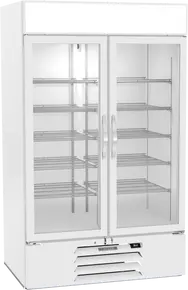 Beverage-Air - 47" MarketMax IQ White Merchandiser Refrigerator w/ 2 Swing Glass Doors - MMR44HC-1-W-IQ