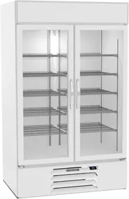 Beverage-Air - 47" MarketMax White Wine Refrigerator w/ 2 Swing Glass Doors - MMR44HC-1-W-WINE