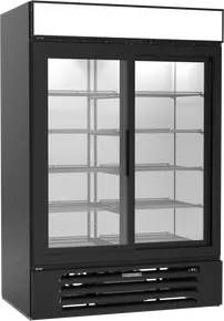 Beverage-Air - 52" MarketMax Black Merchandiser Refrigerator w/ 2 Sliding Glass Doors - MMR45HC-1-B