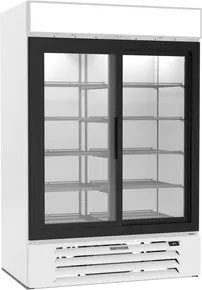 Beverage-Air - 52" MarketMax White Merchandiser Refrigerator w/ 2 Sliding Glass Doors - MMR45HC-1-W