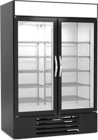 Beverage-Air - 52" MarketMax IQ Black Merchandiser Refrigerator w/ 2 Swing Glass Doors - MMR49HC-1-B-IQ
