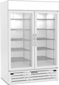 Beverage-Air - 52" MarketMax White Merchandiser Refrigerator/Freezer w/ 2 Swing Glass Doors - MMRF49HC-1-A-WW