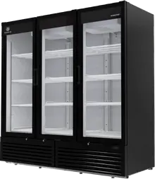 Beverage-Air - 79" Marketeer Black Merchandiser w/ 3 Swing Glass Doors - MT72-1B