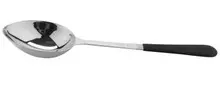 G.E.T - 4 oz Portion Control Solid Spoon W/ Plastic Textured Dipped Handle (12 Per Case) - BSRIM-31