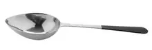 G.E.T - 8 oz Portion Control Solid Spoon W/ Plastic Textured Dipped Handle (12 Per Case) - BSRIM-33