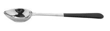 G.E.T - 2 oz Portion Control Slotted Spoon W/ Plastic Textured Dipped Handle (12 Per Case) - BSRIM-34