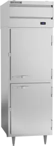 Beverage-Air - 27" P Series Stainless Steel Pass-Thru Freezer w/ 4 Solid Swing Half Doors - PFD1HC-1AHS