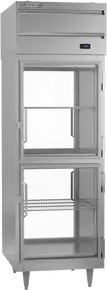 Beverage-Air - 27" P Series Stainless Steel Pass-Thru Freezer w/ 4 Glass Swing Half Doors - PFD1HC-1BHG
