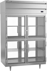Beverage-Air - 52" P Series Stainless Steel Pass-Thru Freezer w/ 8 Glass Swing Half Doors - PFD2HC-1BHG