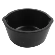 G.E.T - 5 oz Black Melamine Ramekin W/ Cast Iron Finish (72 Per Case) - CI-05-BK