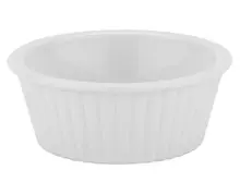 G.E.T - 1 oz White SAN Plastic Fluted Ramekin (48 Per Case) - ER-001-W