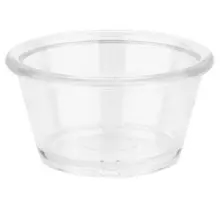 G.E.T - 2.5 oz Clear SAN Plastic Ramekin (48 Per Case) - ER-025-CL