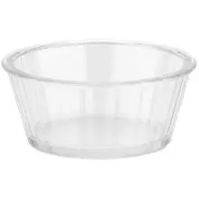 G.E.T - 4 oz Clear SAN Plastic Fluted Ramekin (48 Per Case) - ER-045-CL