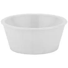 G.E.T - 4 oz White SAN Plastic Fluted Ramekin (48 Per Case) - ER-045-W