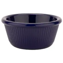 G.E.T - 3 oz Cobalt Blue SAN Plastic Fluted Ramekin (48 Per Case) - ER-403-CB