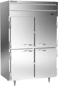 Beverage-Air - 52" P Series Stainless Steel Reach-In Warming Cabinet  w/ 4 Solid Swing Half Doors - PH2-1HS