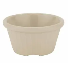 G.E.T - 3 oz Ivory SAN Plastic Fluted Ramekin (48 Per Case) - ER-403-IV