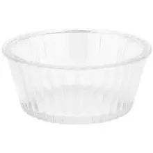 G.E.T - 4 oz Clear SAN Plastic Fluted Ramekin (48 Per Case) - ER-404-CL