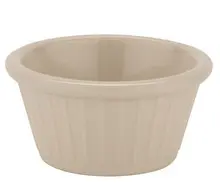 G.E.T - 2 oz Ivory Melamine Fluted Ramekin (48 Per Case) - F-625-IV