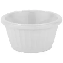 G.E.T - 2 oz White Melamine Fluted Ramekin (48 Per Case) - F-625-W