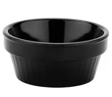 G.E.T - 3 oz Black Melamine Fluted Ramekin (48 Per Case) - R-3-BK