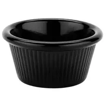 G.E.T - 2 oz Black Melamine Fluted Ramekin (48 Per Case) - RM-387-BK