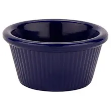 G.E.T - 2 oz Cobalt Blue Melamine Fluted Ramekin (48 Per Case) - RM-387-CB