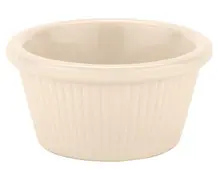 G.E.T - 2 oz Ivory Melamine Fluted Ramekin (48 Per Case) - RM-387-IV
