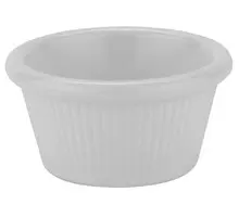 G.E.T - 2 oz White Melamine Fluted Ramekin (48 Per Case) - RM-387-W