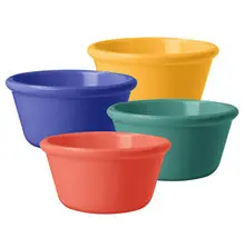 G.E.T - Diamond Mardi Gras 3 oz Mixed Colors Melamine Ramekin (48 Per Case) - RM-388-MIX