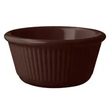 G.E.T - 3 oz Brown Melamine Fluted Ramekin (48 Per Case) - RM-389-BR
