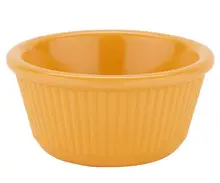 G.E.T - 3 oz Tropical Yellow Melamine Fluted Ramekin (48 Per Case) - RM-389-TY