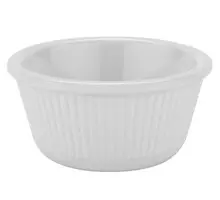 G.E.T - 3 oz White Melamine Fluted Ramekin (48 Per Case) - RM-389-W