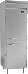 Beverage-Air - 27" P Series Stainless Steel Reach-In Refrigerator w/ 2 Solid Swing Half Doors - PR1HC-1AHS