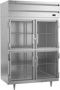 Beverage-Air - 52" P Series Stainless Steel Reach-In Refrigerator w/ 4 Glass Swing Half Doors - PR2HC-1BHG