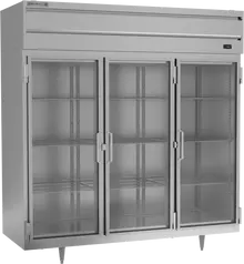 Beverage-Air - 78" P Series Stainless Steel Reach-In Refrigerator w/ 3 Glass Swing Doors - PR3HC-1BG
