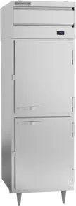 Beverage-Air - 27" P Series Stainless Steel Pass-Thru Refrigerator w/ 4 Solid Swing Half Doors - PRD1HC-1AHS