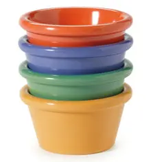 G.E.T - Diamond Mardi Gras 4 oz Mixed Colors Melamine Ramekin (48 Per Case) - RM-400-MIX