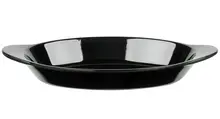 G.E.T - 10 oz Black Melamine Oval Ramekin (24 Per Case) - SD-08-BK