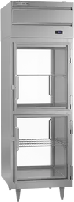 Beverage-Air - 27" P Series Stainless Steel Pass-Thru Refrigerator w/ 4 Glass Swing Half Doors - PRD1HC-1BHG